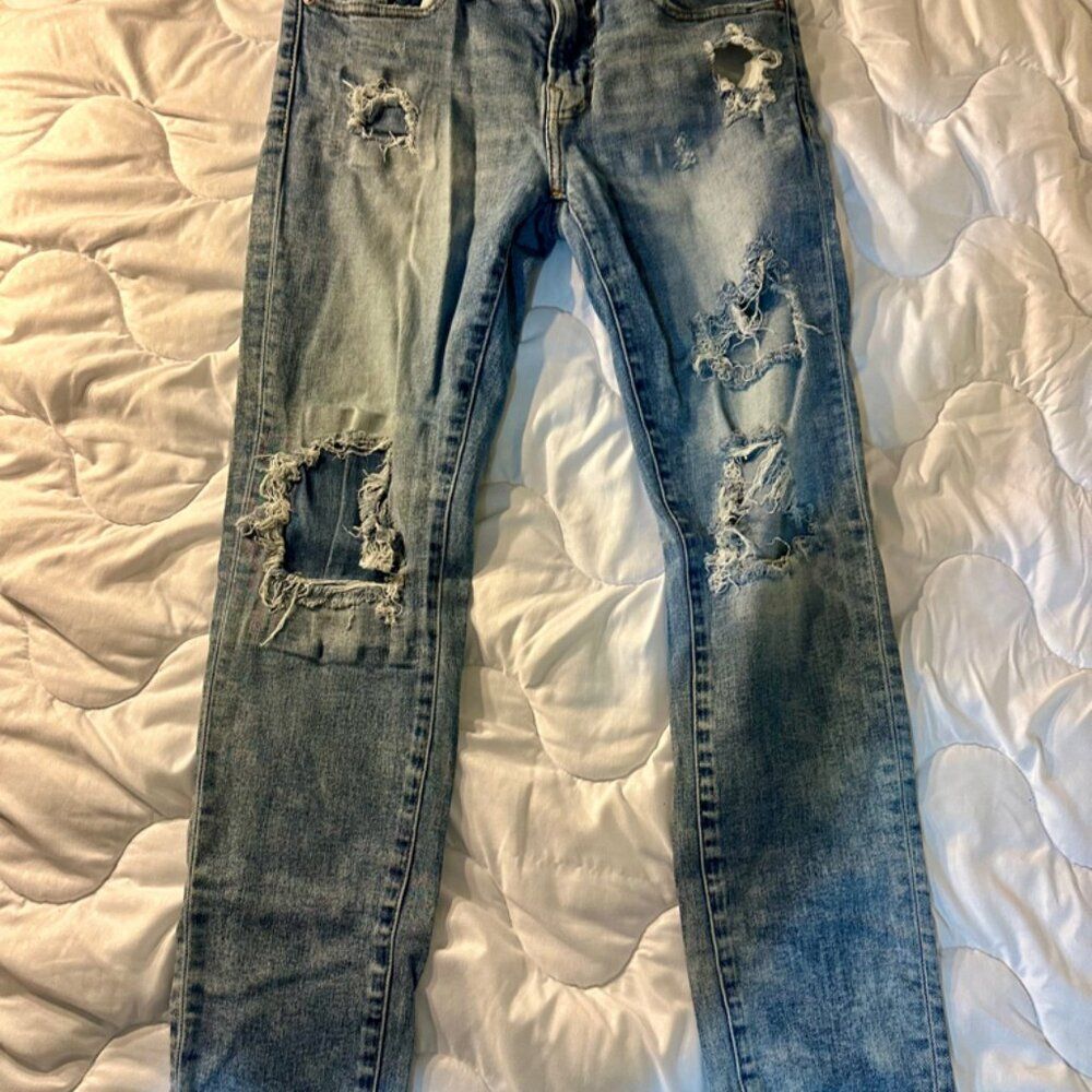 Light-Wash American Eagle Jeans Waist 29 Inseam 28 inches straight